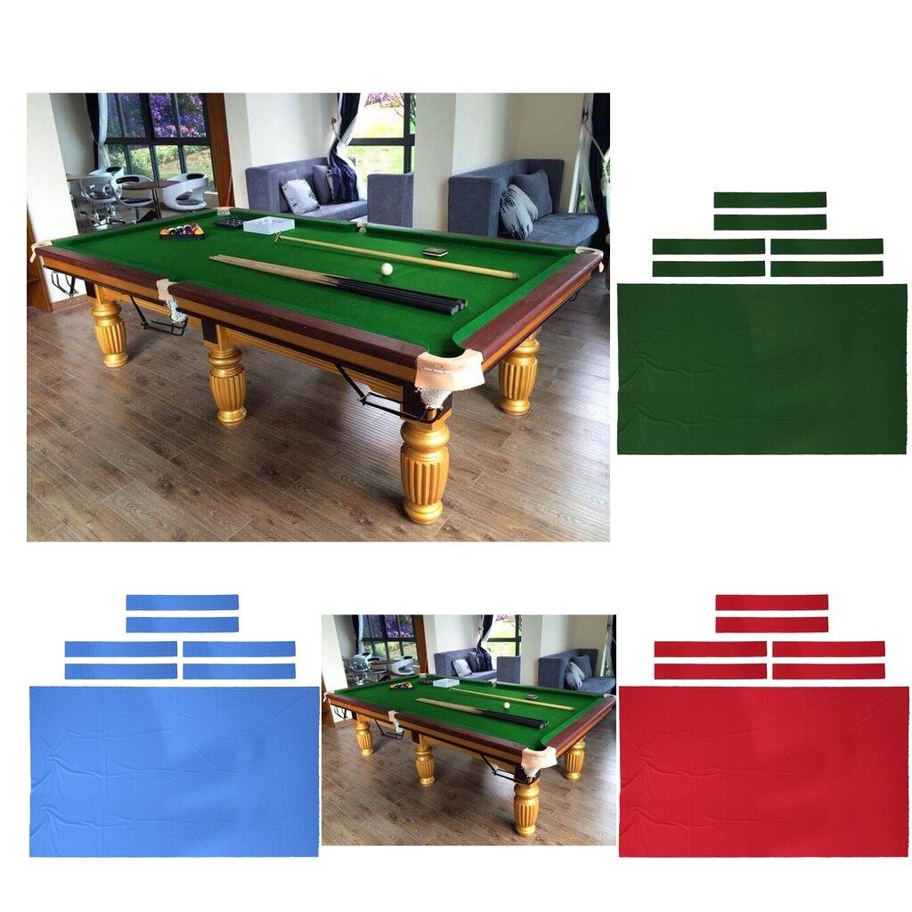 Professionelle 9 ft Billardtisch Filz + 6 Filz Streifen, Billard Snooker Tuch Fühlte für 9 Fuß Tisch, 0,6mm Dicke-3 Farben