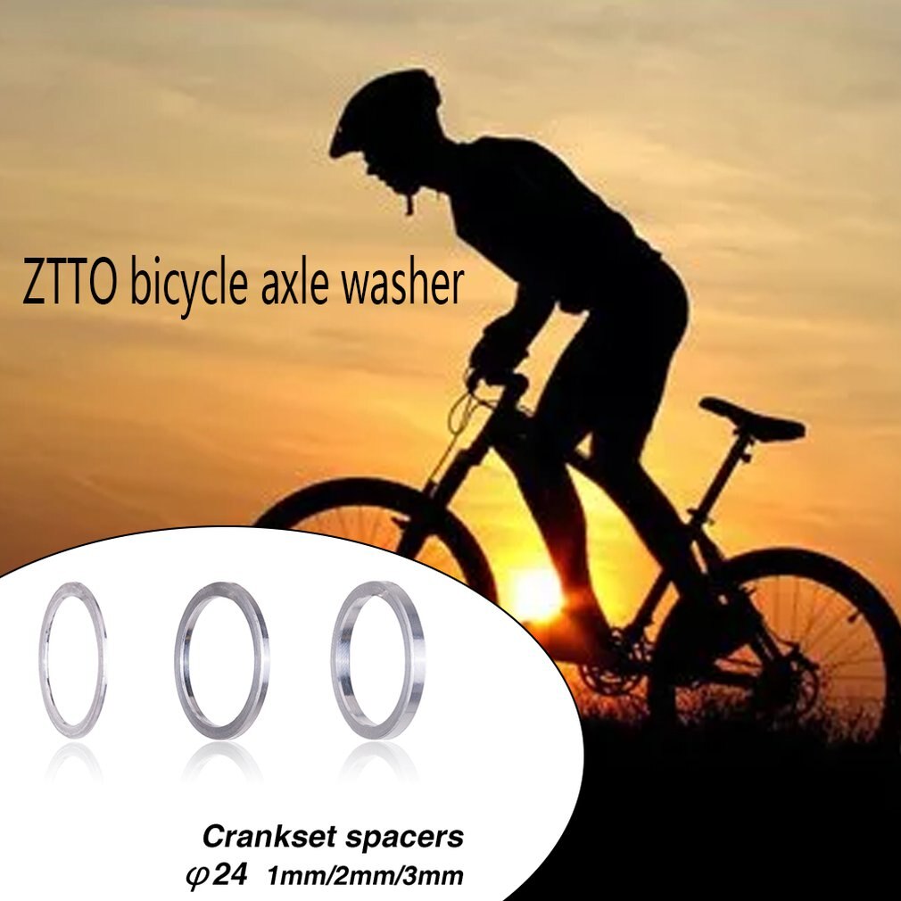 MTB Bike BB Axis Bottom Brackets Washer Thickness 1/2/3mm Crank BB Spacer Diameter 24mm Road Mountain Bicycle Parts