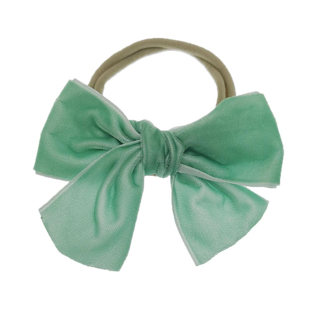 Effen Fluwelen Strik Baby Hoofdbanden Voor Meisjes Handgemaakte Nylon Elastische Zachte Knoop Baby Tulband Hoofdband Pasgeboren Baby Haaraccessoires: 7