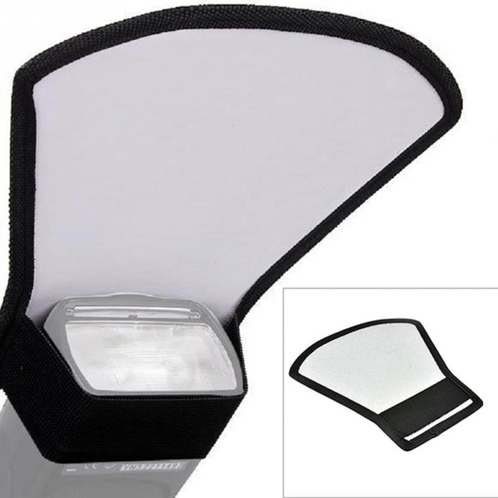 Universal difusor de flash para cámaras Softbox de plata y blanco Reflector SLR Cámara estudio de fotografía Accesorios