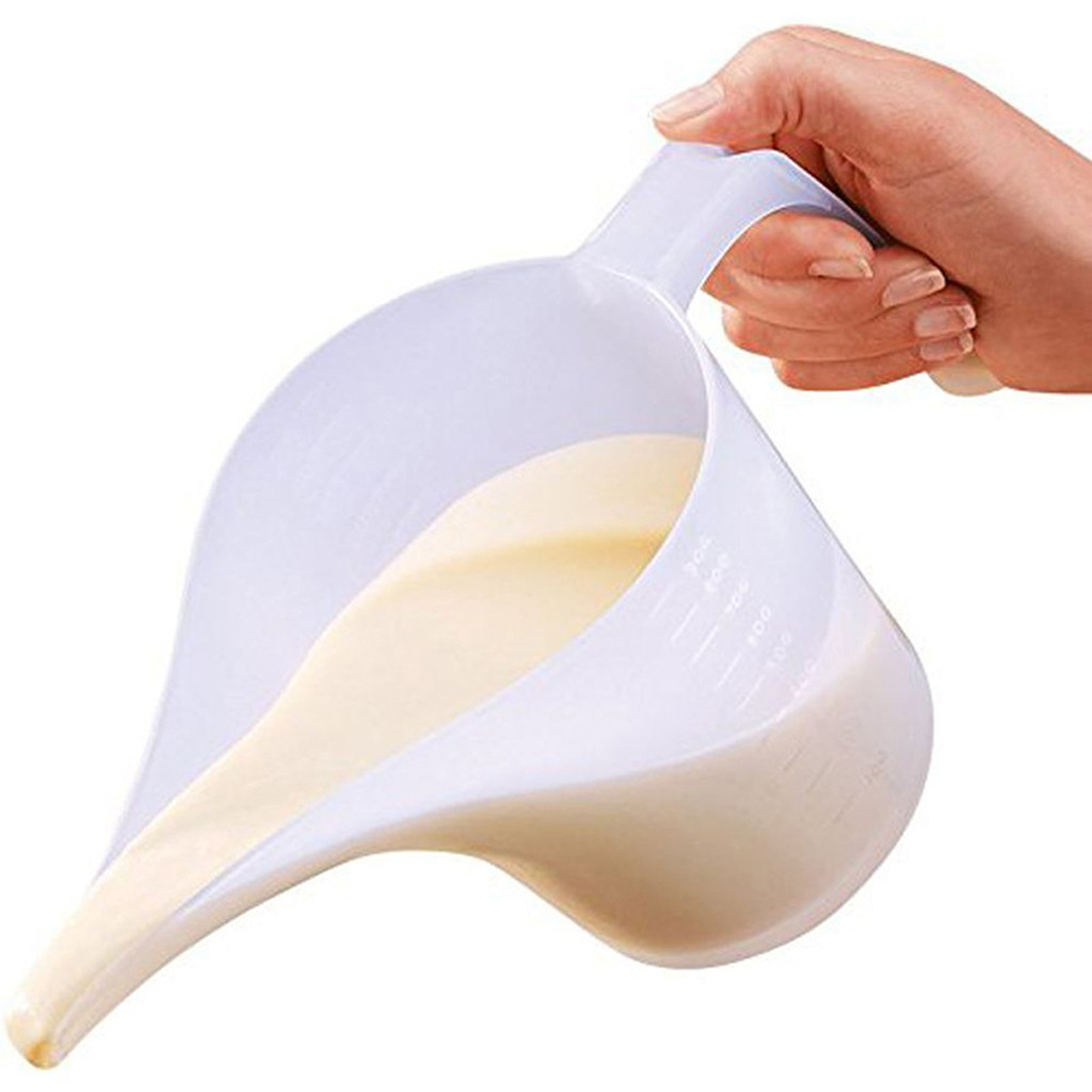 Jarra medidora de plástico para Punta de boca, suministro de utensilios para cocina y panadería, superficie graduada, recipiente para jarra para medir líquidos #35