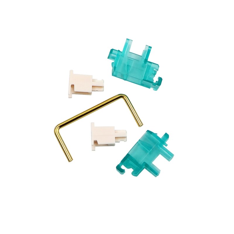 Mechanical Keyboard Modifier Plate Mount Screw-in Stabilizers Transparent Blue Steel Wire 6.25X Keycap Stabilizers