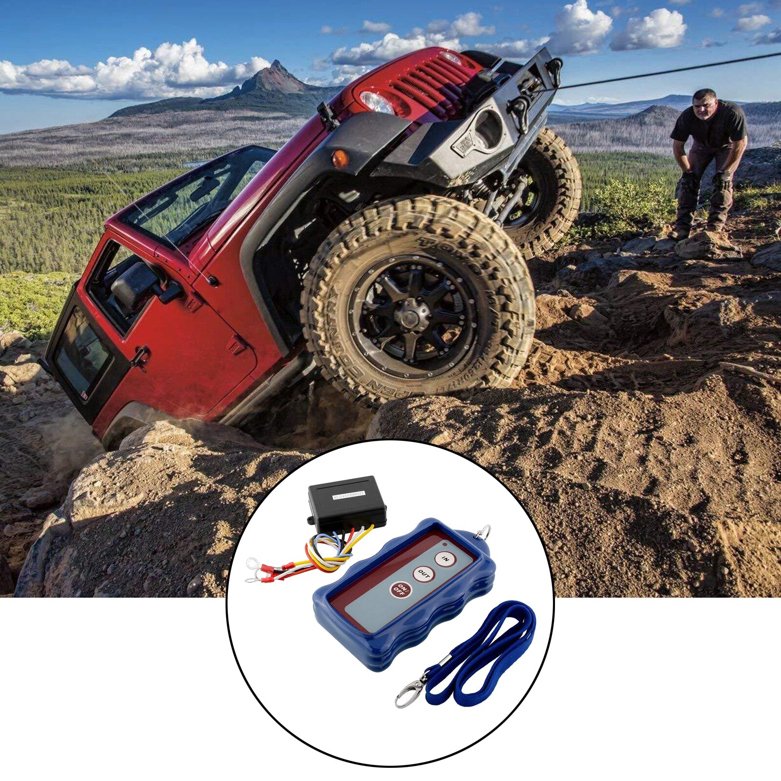 12V 433MHz Winch Remote Control Switch Universal For ATV SUV Car Truck Easy To Install