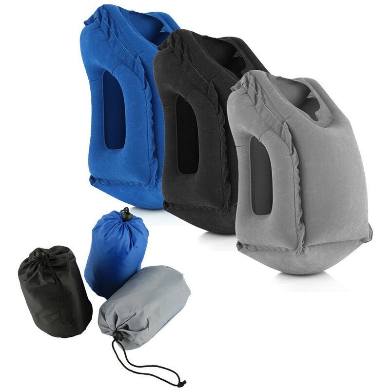 Opblaasbare Slapen Kussen Draagbare Hoofd Slaap Zak Nekkussen Outdoor Camping Reizen Trein Vliegtuig Rest Kussen Camping Gereedschap