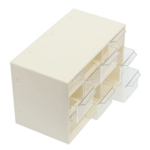 Plastic 9 Lattice Portable Mini Jewelry Storage Box Debris Cabinets Lattice Portable Amall Drawer Sorting Grid Desktop Supplies
