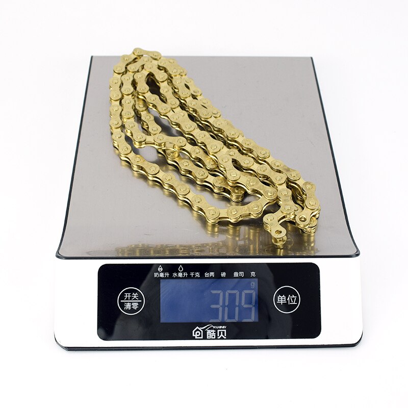 F80 Bicycle Chain Gold 8 Speed 116L Bike Chain 24 Speed Solid Paltes Mountain Road Bike Chains 8S Ultralight 309g Boxed