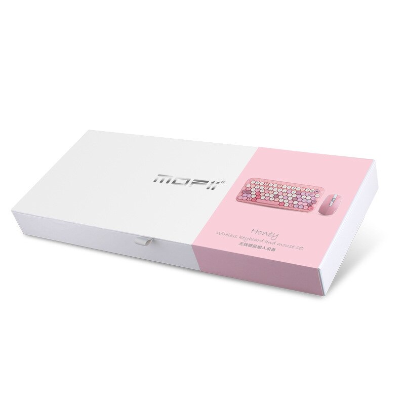 Wireless Keyboard and Mouse Set Pink GIRL'S Heart Wireless Mouse Set Mini Keyboard