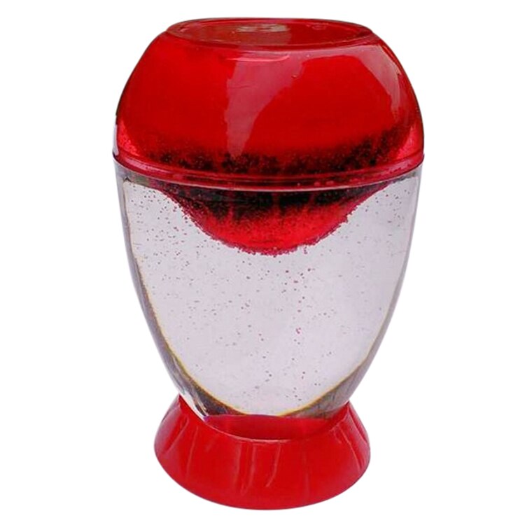 Egg Sand Clock Liquid Oil Glass Sandglass Hourglass Timer Home Decor Relax Red