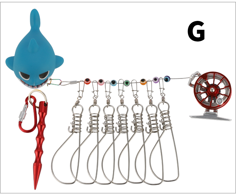 Billings Vissen Lock Gesp Rvs Levende Vis Lock Riem Vissen Stringer Visgerei Eend Shark Metalen Touw: G