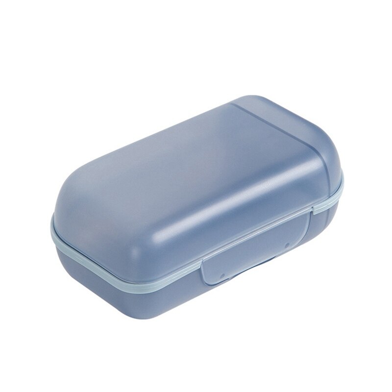 Travel Soap Box With Lid Sealed Soap Box Portable Soap Box Multi-function Multi-compartment Storage Box: Blue