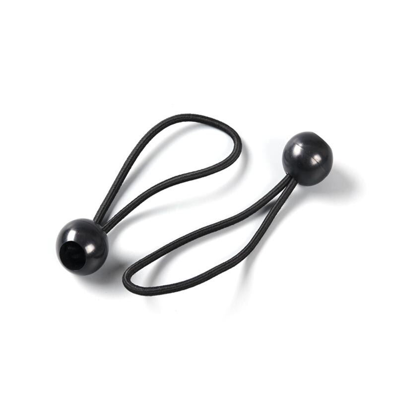 10 stk sort ball bungee binde ned elastisk snor til teltbagage og andet campingtilbehør  (15cm)