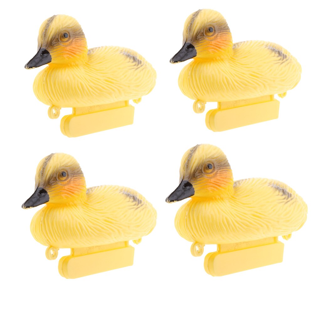 4X Floating Duck Ducklings Fish Pond Ornament Plastic Decoy Mallard Lifesize Duckings Floating Decoy Garden Yard Scarer Ornament