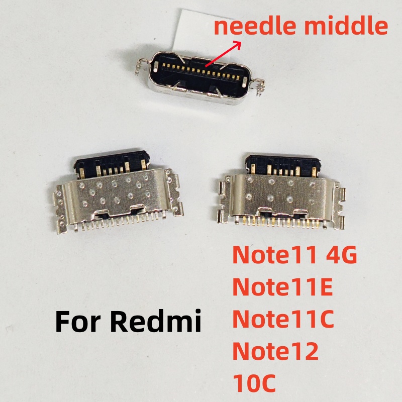 10Pcs/Lot For Xiaomi Redmi Note 13 12 11 11E 11T Pro Plus 4G 5G USB Charging Port Dock Socket Plug Charger Connector: WHITE