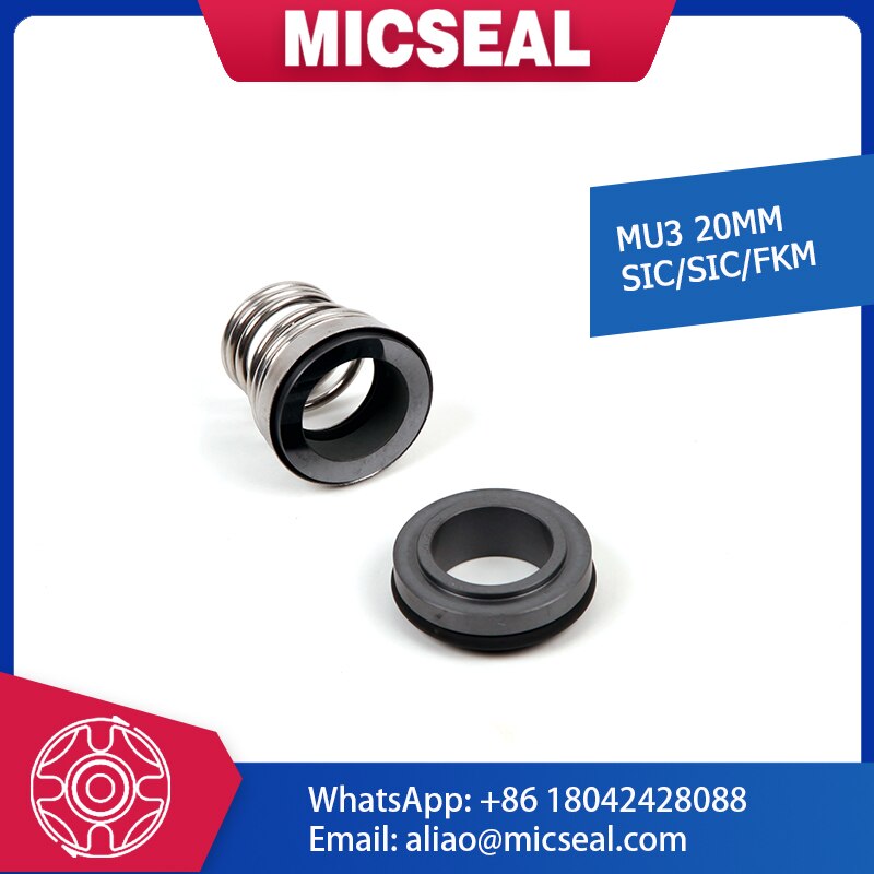 MU3-20Mm Mechanical Seal-Sic/Sic/Fkm