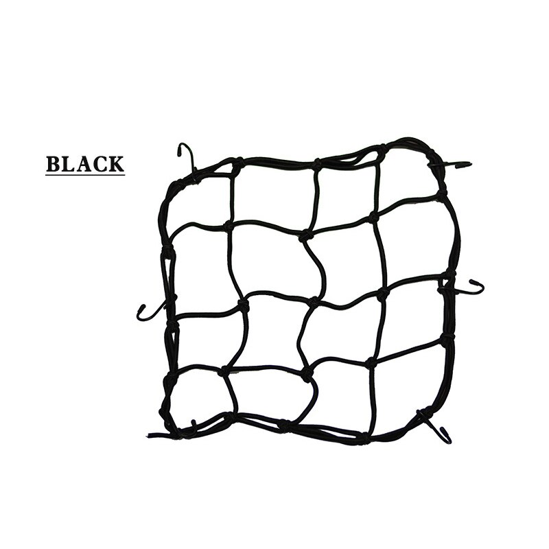 Universal Motor Helm Mesh Opslag Motorhelm Bungee Bagage Houd Brandstoftank Mesh Netto Opslag Cargo organiseren Netto: Black
