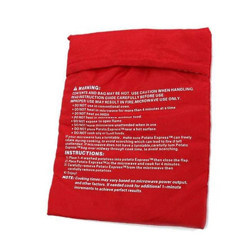 Potato Microwave Pouch Microwave Potato Cooker Bag Reusable Washable Fabric Potato Cooker Pouch Perfect Potatoes: 1Pcs