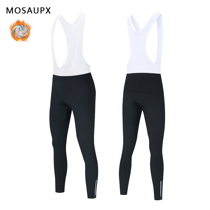 MOSAUPX pantaloni da ciclismo caldi invernali uomo collant in pile termico Pro Team pantaloni da bicicletta MTB Leggings da bici 20D Gel Pad manica lunga: 02 / S