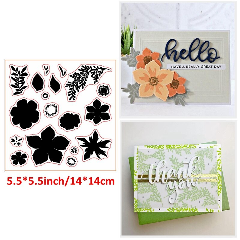 You Are My Sunshine Mixed Animals Flowers Leaves Clear Stamps DIY Scrapbooking Making Template 07: M57