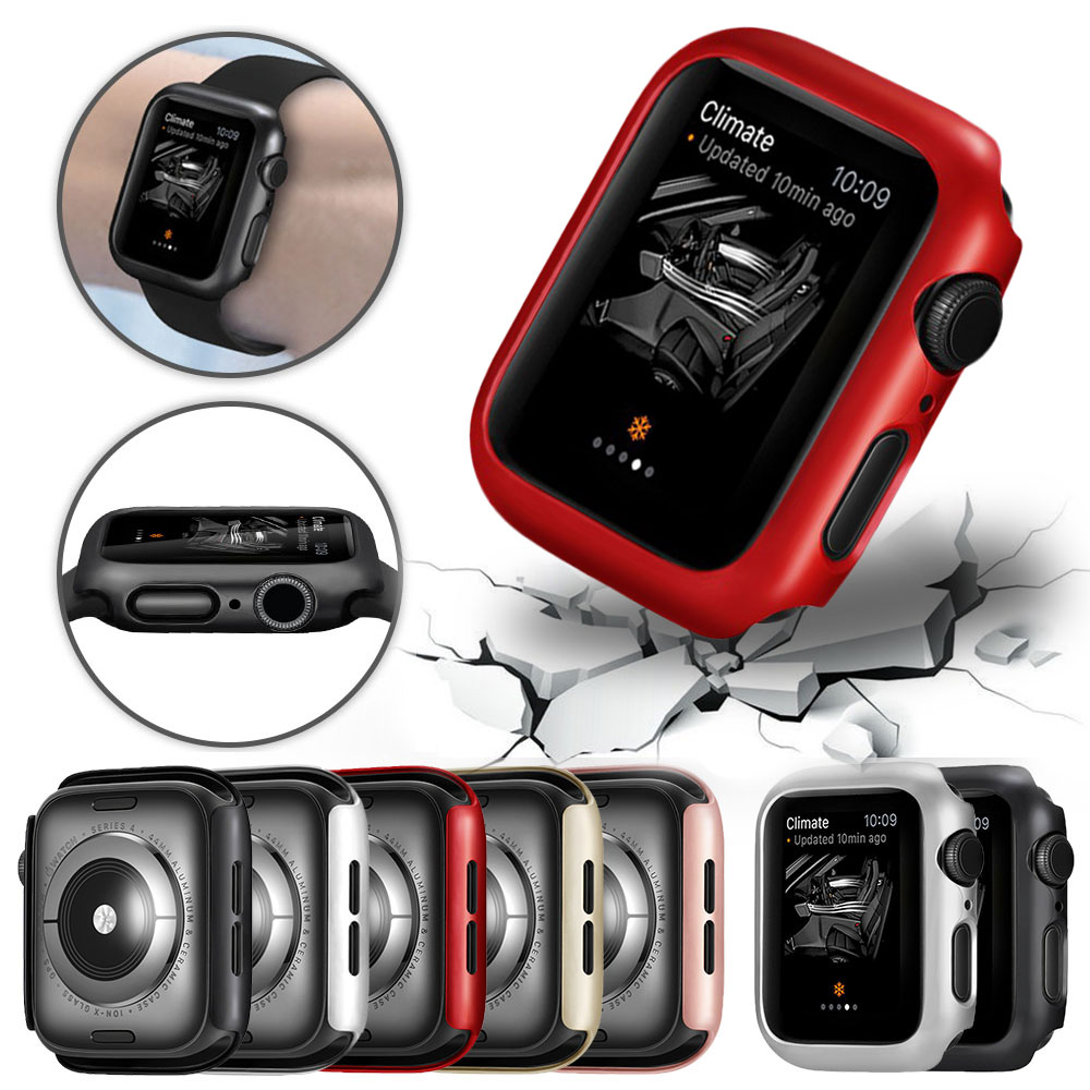 Coque de protection PC pour Apple Watch, pour Apple Watch série 6 5 4 3 2 38mm 42mm 40mm 44mm, protection antichoc pour iwatch 6 4 3, couvercle de cadre