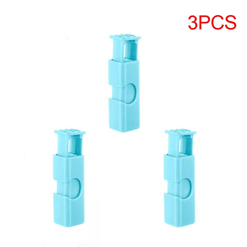 1/3Pc pinzas de cierre de tentempié para los paquetes de sellador de bolsas alimentación conservar la frescura de almacenamiento de alimentos bolsa Clips accesorios de cocina: Blue 3pcs