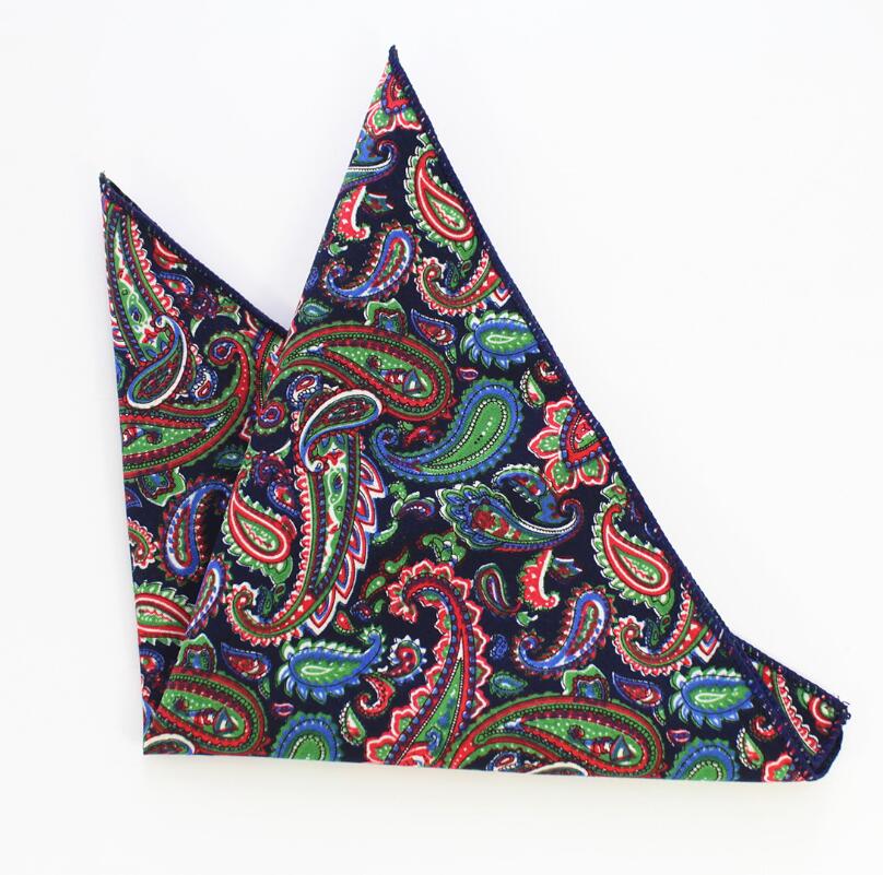 Rbocott heren bedrukte katoenen zakdoeken, bloemen- en paisley-pochetten, vintage zakdoeken, zakelijke handdoek, bruilofts- en feestaccessoire: 35
