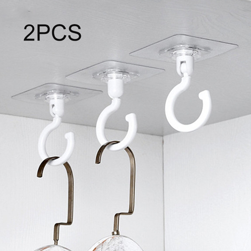2 pezzi appendini trasparenti ganci da parete autoadesivi portaoggetti in bagno cucina bastone su ganci porta per chiavi asciugamani