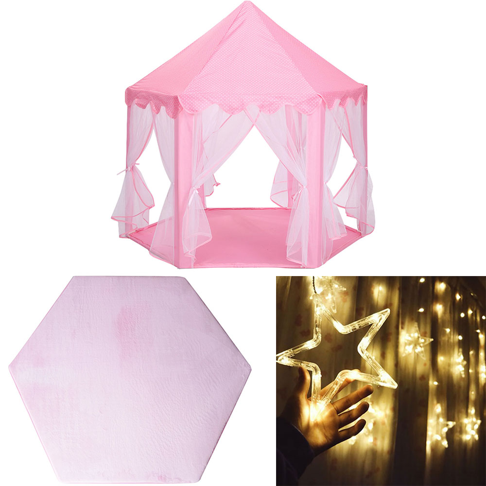 Portable Princess Castle Children Play Activity Tent Fairy House Fun Playhouse Beach Tent Boys Girls Baby Toys For Children: WJ3003A P7 P3