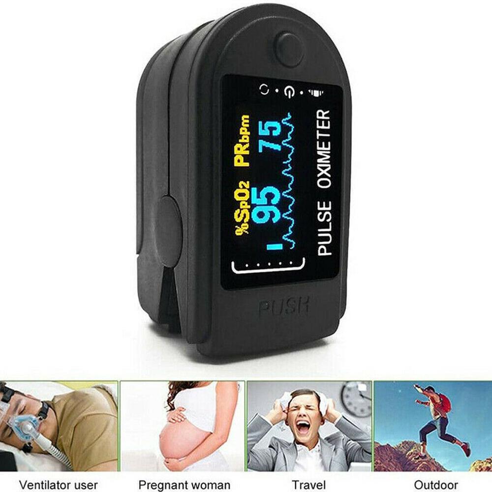 OLED Two-Color Finger Clip Pulse Oximeter One-Click Operation HD Large Screen