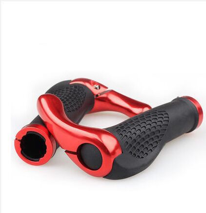 Empuñaduras para manillar de bicicleta de carretera, mango ergonómico de caucho y aluminio, accesorios de pieza en negro/blanco para bicicleta, de bocina de toro: RED
