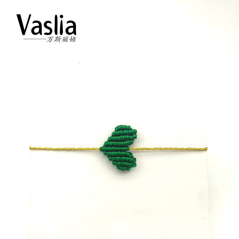 VISALIA-pulsera trenzada con forma de corazón para mujer, de la suerte arcoíris brazalete con, hilo simple de , joyería hecha a mano, el mejor de verano: green