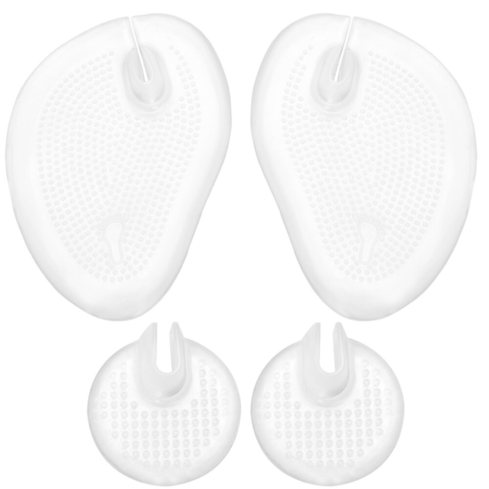 Almohadillas de silicona para el antepié, 2 pares, para sandalias, chanclas, zapatillas, antideslizantes: Default Title