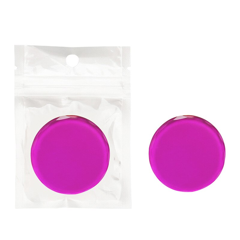 Support de pierre de Jade en cristal rond, colle adhésive pour Extension de cils colorés de , palette en verre stéréo, outils de maquillage: 1pc Rose red