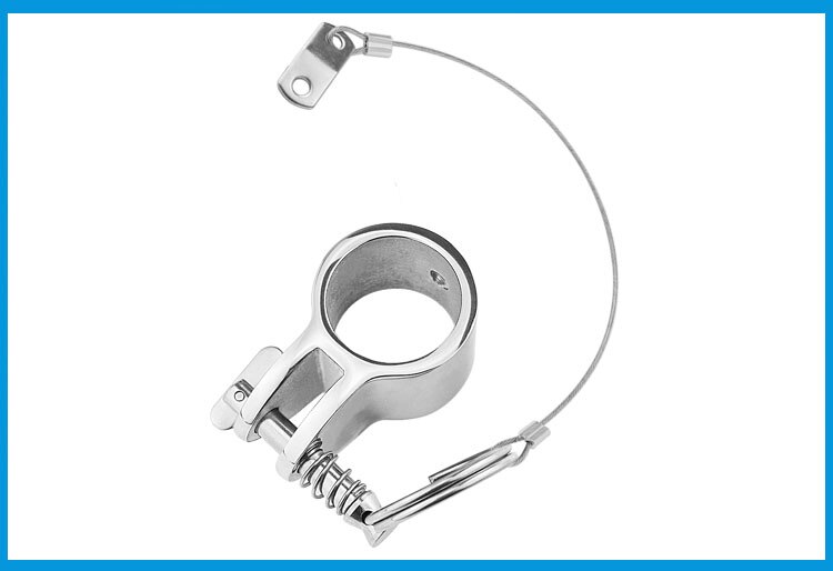 Pince à glissière à mâchoire en acier inoxydable 316, avec goupille de dégagement rapide, 1 pouce 25mm, matériel de raccord coulissant à charnière supérieure pour bateau marin