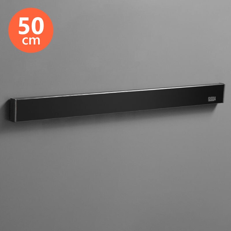 Porte-couteau magnétique support mural en acier inoxydable support de couteau support de rangement mural maison cuisine aimant porte-outil outil de cuisine: 50 cm black