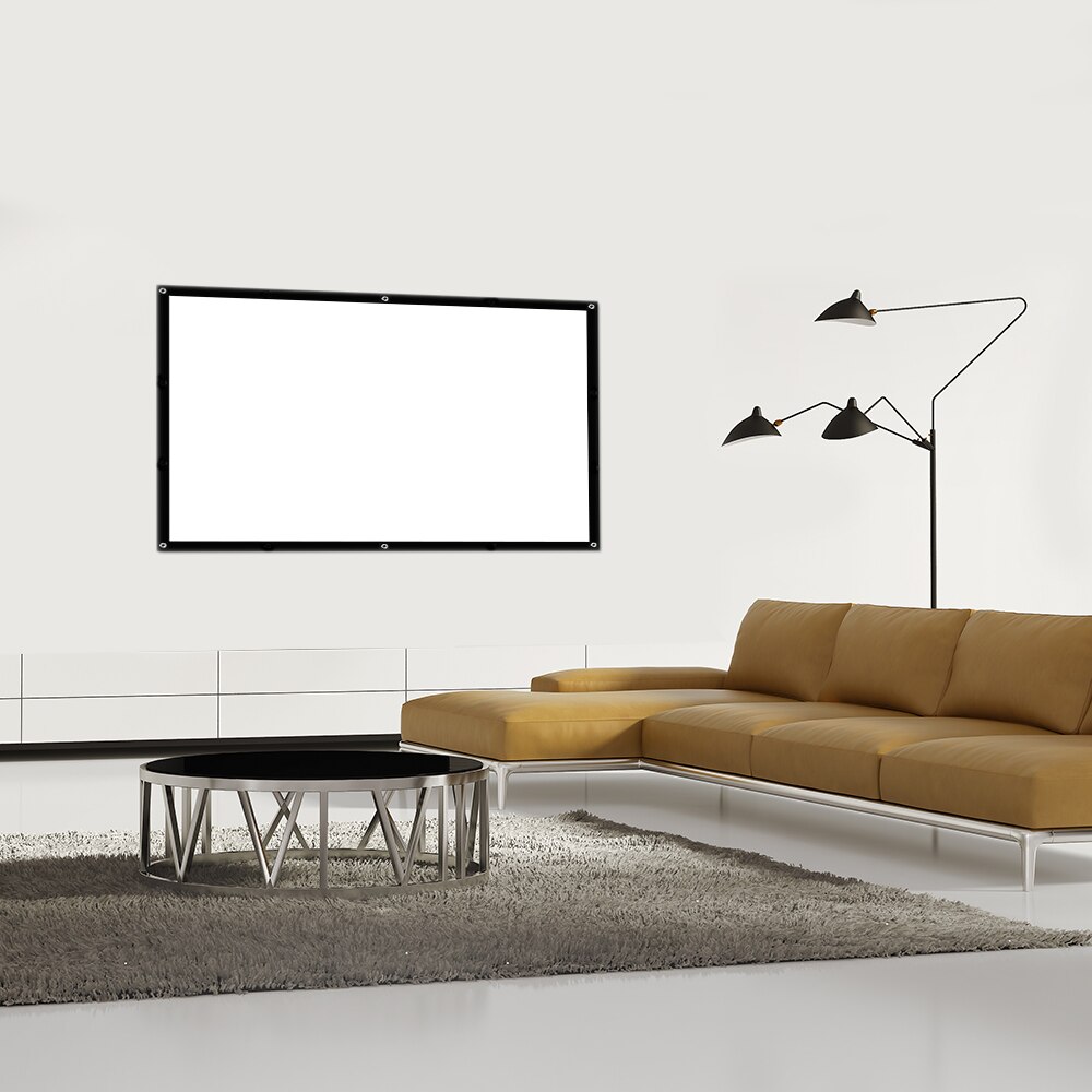 84 Inch 16:9 Portable Screen for Projector Plastic beamer Screen For Home theater Bar Disco Travel support LED DLP Projectors