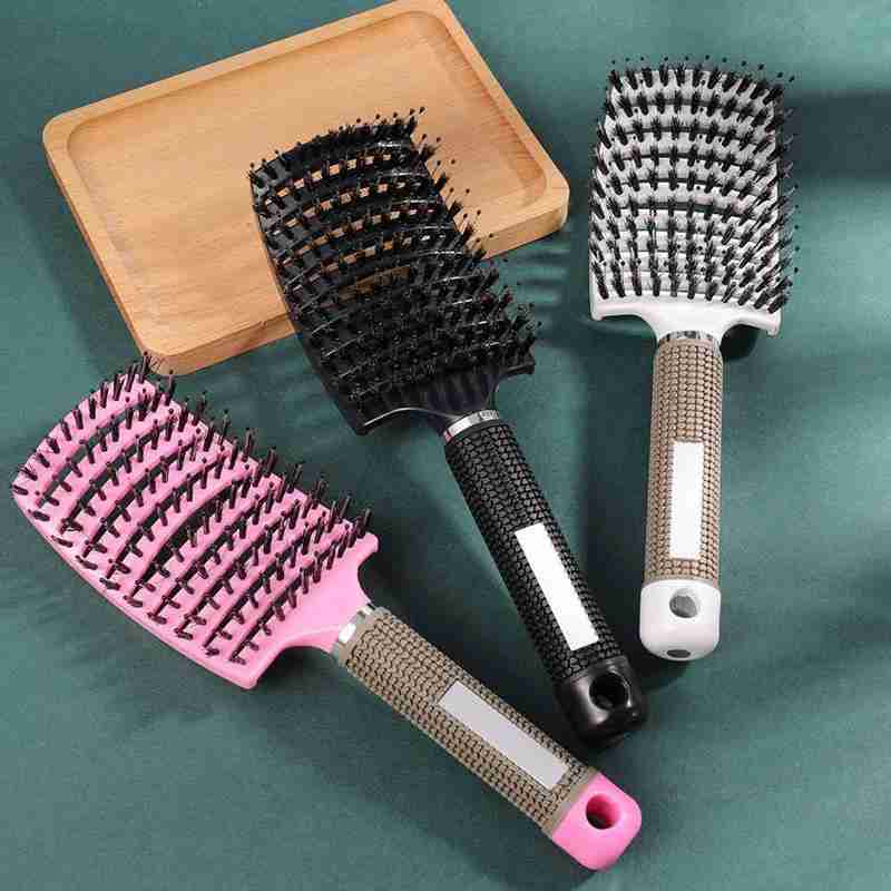 Brushy Anti Klit Hairbrush nylon Hairbrush Wet Curly Detangle Hair Brush Women Female Hair Scalp Massage Comb Bristle For Salon