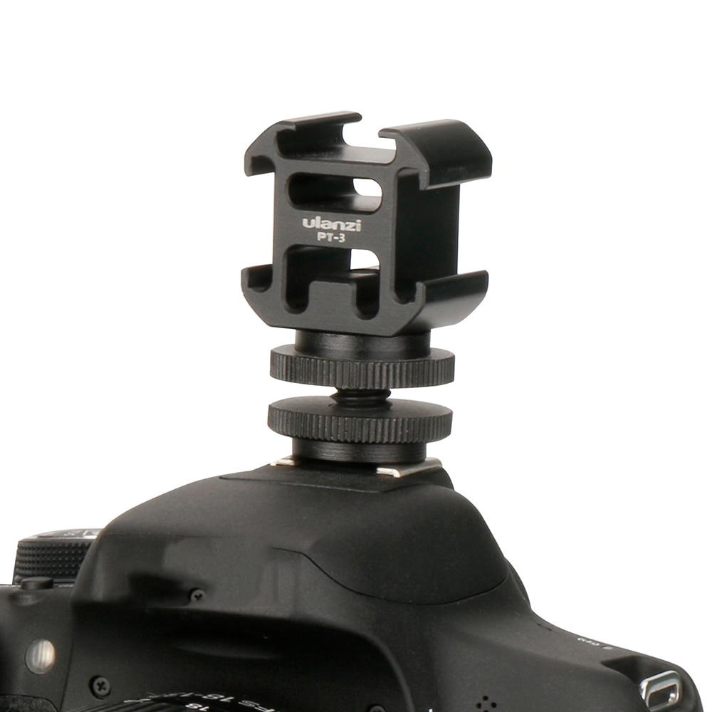 Ulanzi 0951 Pt-3 S Shoe Mount Adapter Met Mount BY-MM1 Microfoon Mini Led Video Licht Voor Dslr camera Voor Canon Voor Nikon