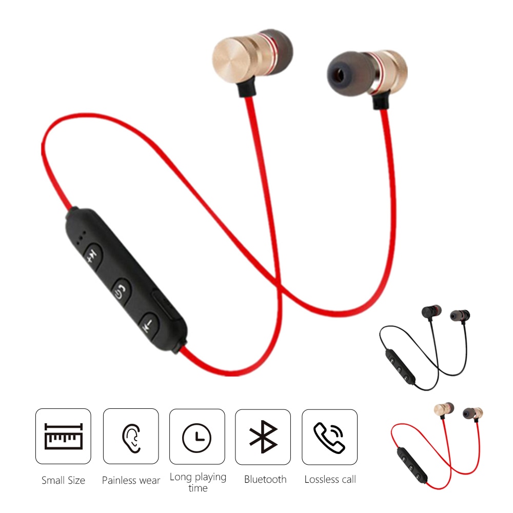 5.0 Bluetooth Sport Oortelefoon Draadloze Hifi Headset Hd Stereo Hoofdtelefoon Nekband Portable Mini Oordopjes Met Microfoon Voor Mobiele Telefoon
