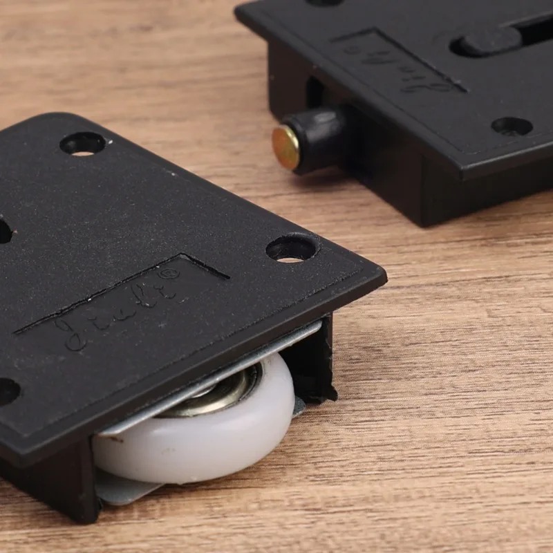 1/4Paare Möbel Schiebetür Rolle Schrank Kleiderschrank Schrank Riemenscheibe Feder Schieberad mit Lagern Möbelzubehör