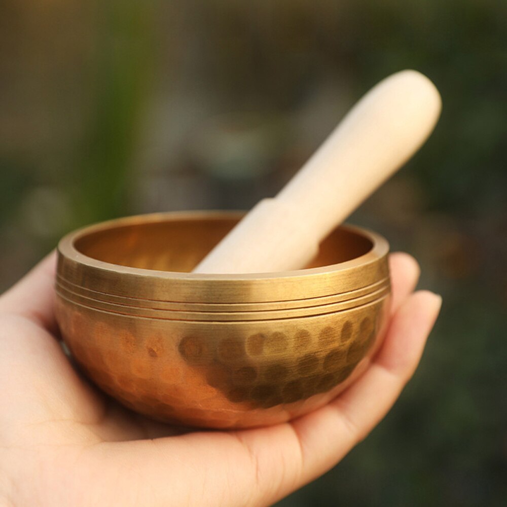 1 set of Copper Singing Bowl Manual Tapping Craft Unique Meditation Music Bowl