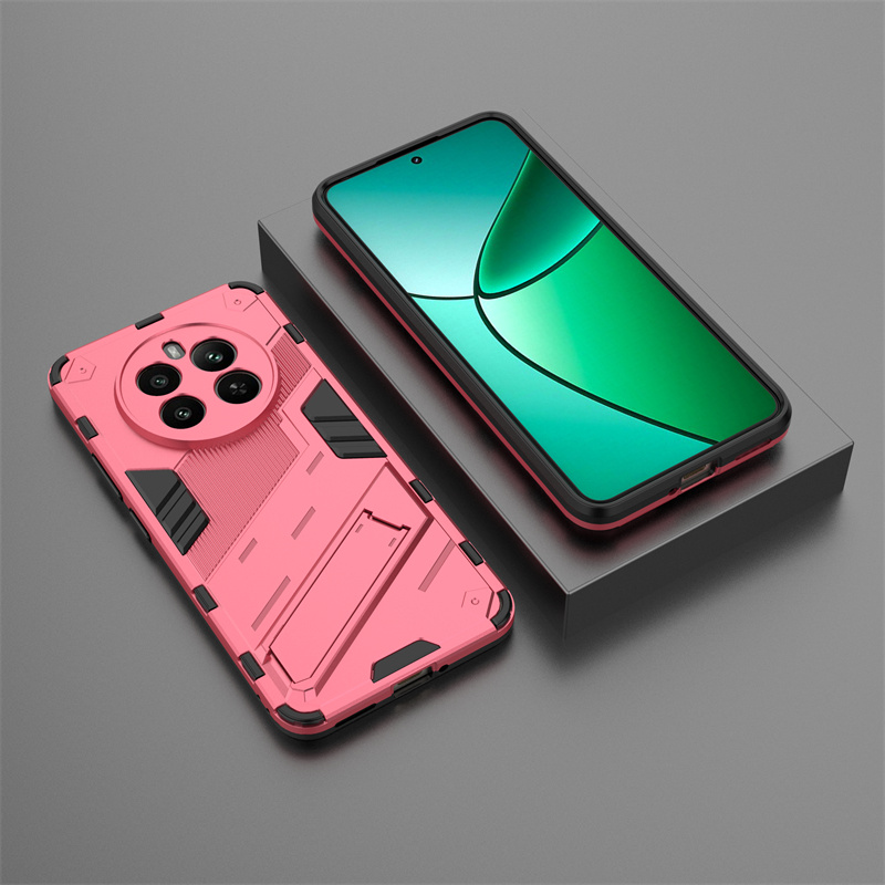 Voor Realme 12 Plus 5G Case Armor Schokbestendige Telefoonhoesjes Voor Oppo Realmi 12 Plus Realme 12 + 5G Magnetische Autohouder Stand Cover: Lotus Wortel Kleur