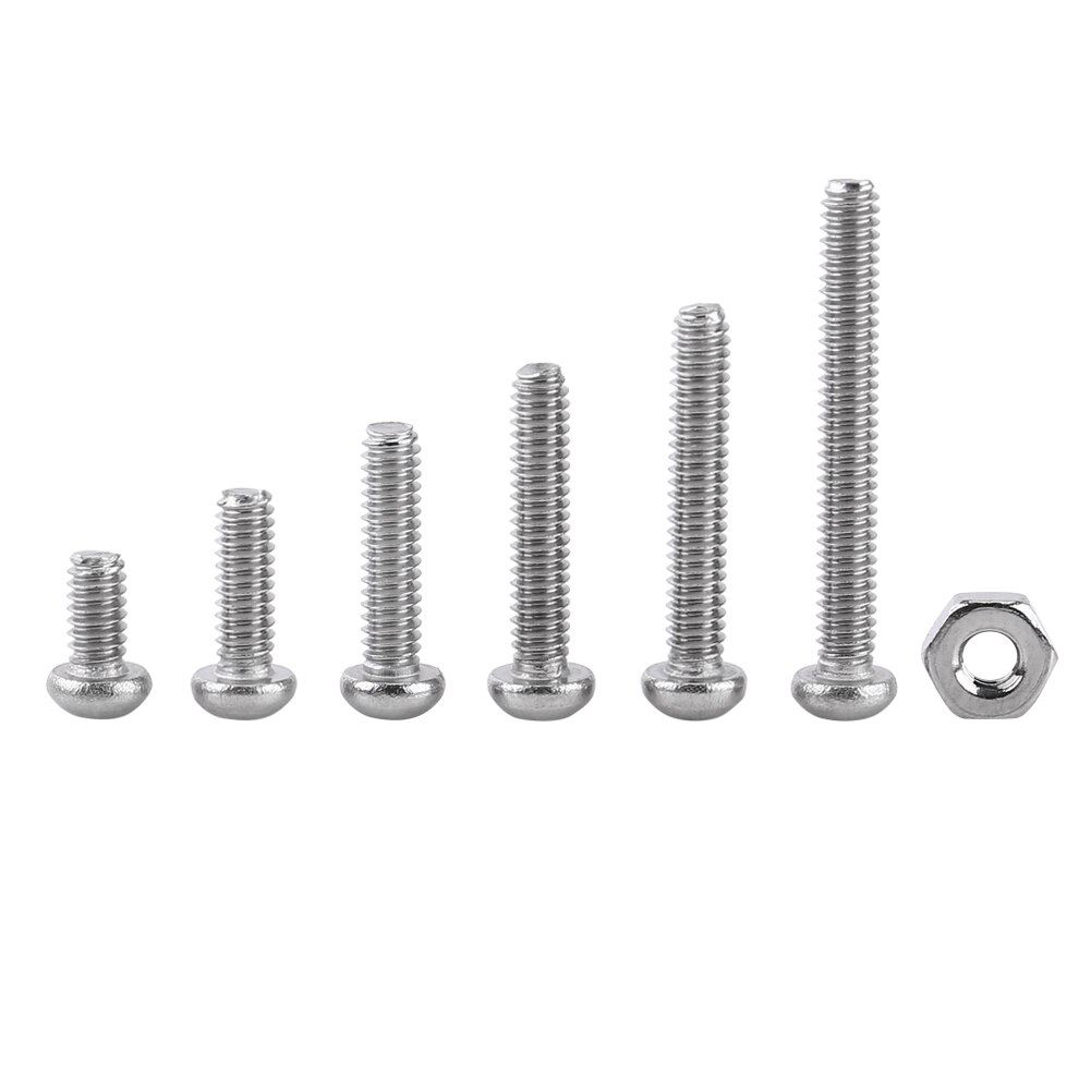 230pcs M2 Stainless Steel SS304 Hex Socket Button Head Screws Bolts and Nuts Assortment Kit