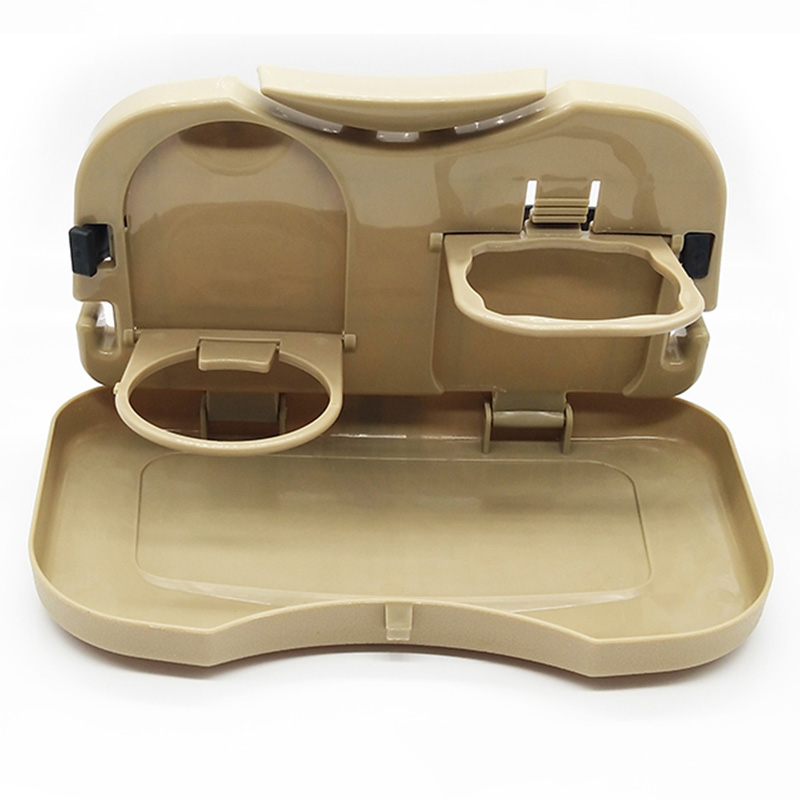 Mesa plegable para asiento trasero de coche, estante de plástico para bebidas y comida, soporte para vasos, bandeja, escritorio S55: YELLOW