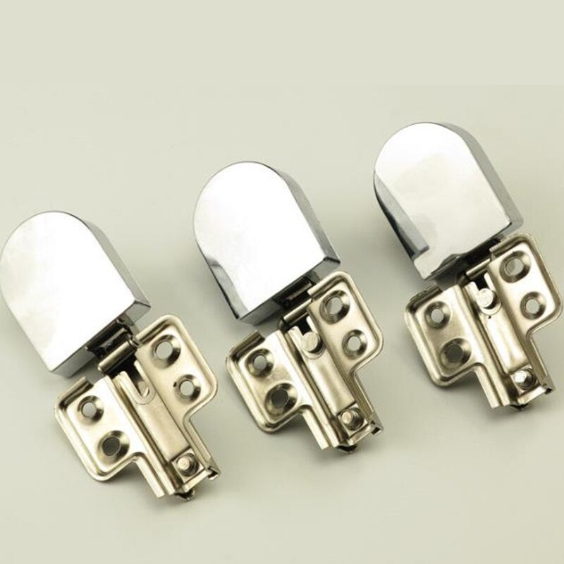 2pcs Glass Hinge Hardware Shock Glass Door Hinge 26 Square Head Furniture Hinge Wine Cupboard Cabinet Door Hinges Accessories