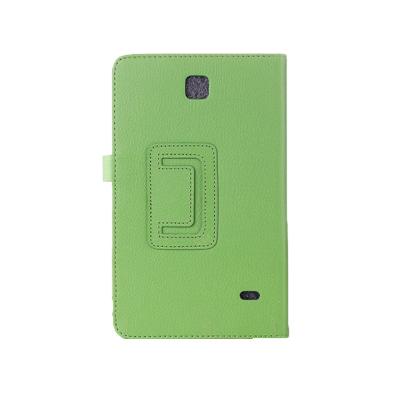 Samsung Galaxis Tab 4 7.0 zoll sm -t230 t231 t235 litschi-aufbringen kippen ledertasche faltbare halterung Tablette-abdeckung: Grün
