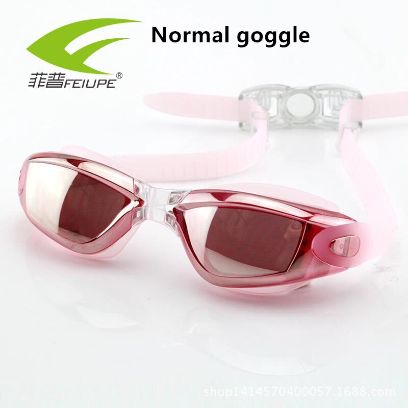 Lunettes de natation pour hommes et femmes, Anti-buée, Protection UV, Gel de silice, étanche, pour plongée, M619AMR: Pink
