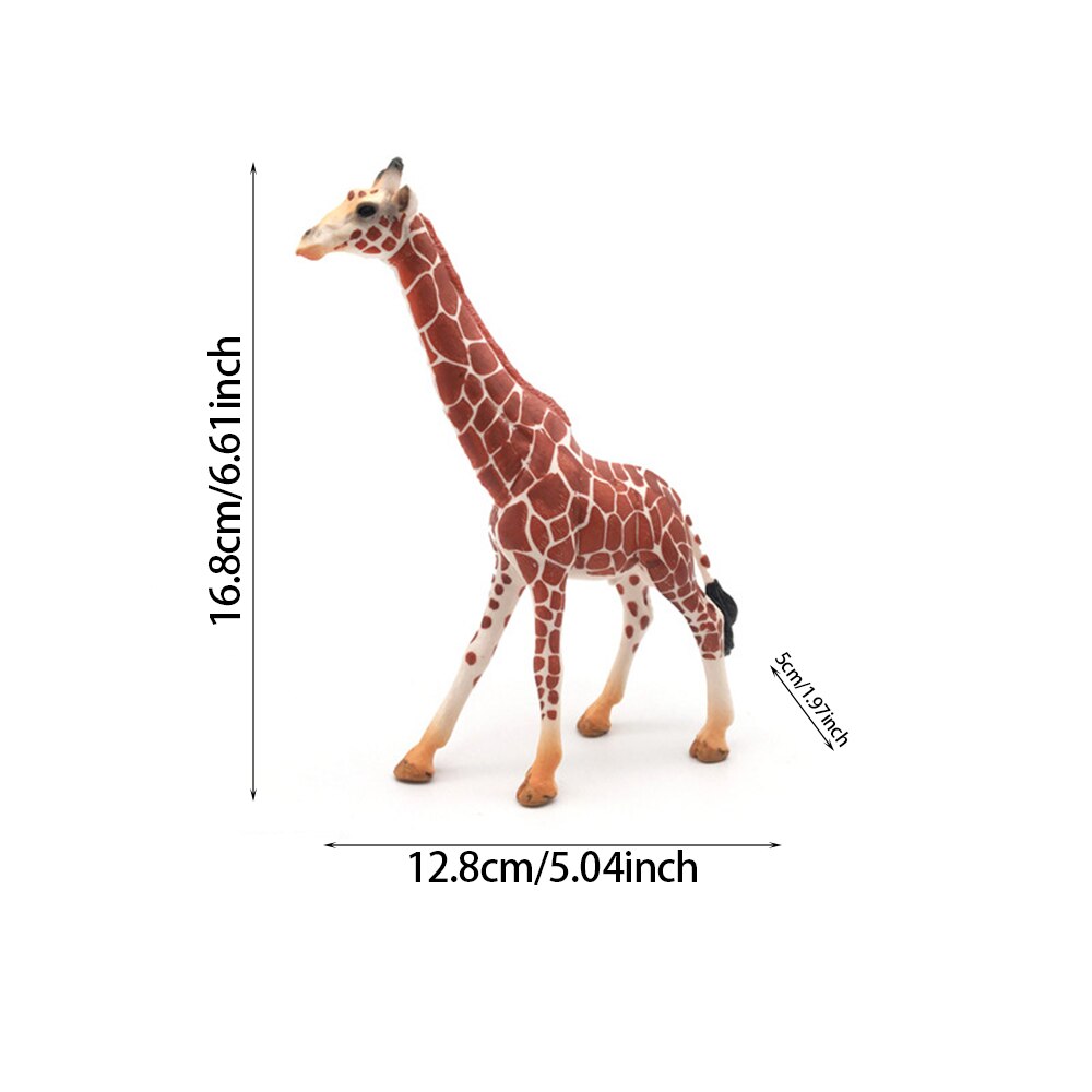 Safari Animals Cake Decor Simulation Elephant Kangaroo Panda Wild One Jungle Safari Cake Topper Happy Birthday Party Decor: Giraffe