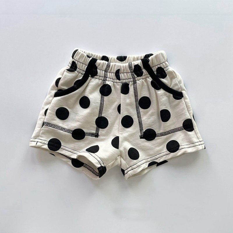 Pantalones cortos con estampado de lunares para niña, ropa informal de verano para niño, pantalones cortos a rayas para bebé, novedad de Primavera de 2022