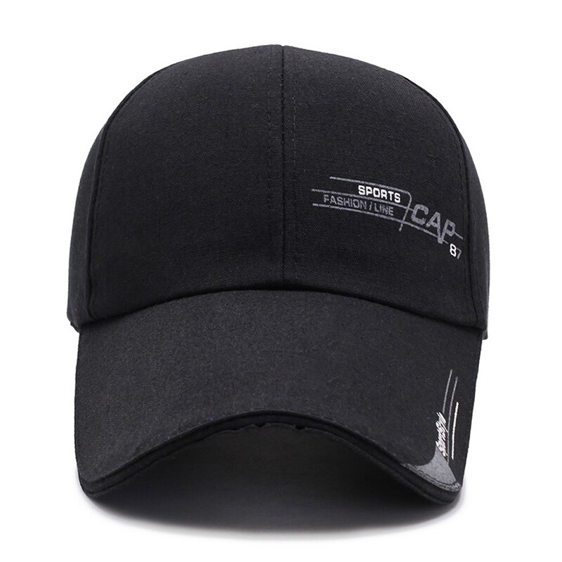 Baseball Cap Mannen Voorjaar Outdoor Sport Leisure Zonnehoed Verlengd Rand Schaduw Brief Hoed Mode Comfortabel En Ademend