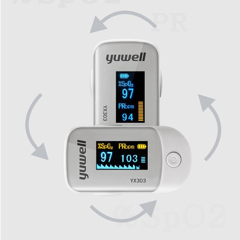 Xiaomi Youpin Yuwell YX303/YX301 Fingertip Pulse Oximeter OLED Screen Digital Display Heart Rate Blood Oxygen Monitoring Tool